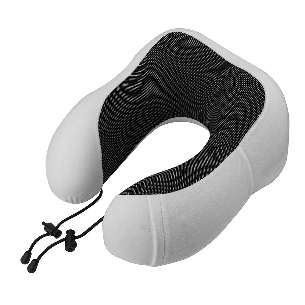 Almohada de viaje suave en forma de U, almohada de viaje para el cuidado de la salud, espuma viscoelástica para el cuello, almohada Cervical para avión, cojín para el cuello