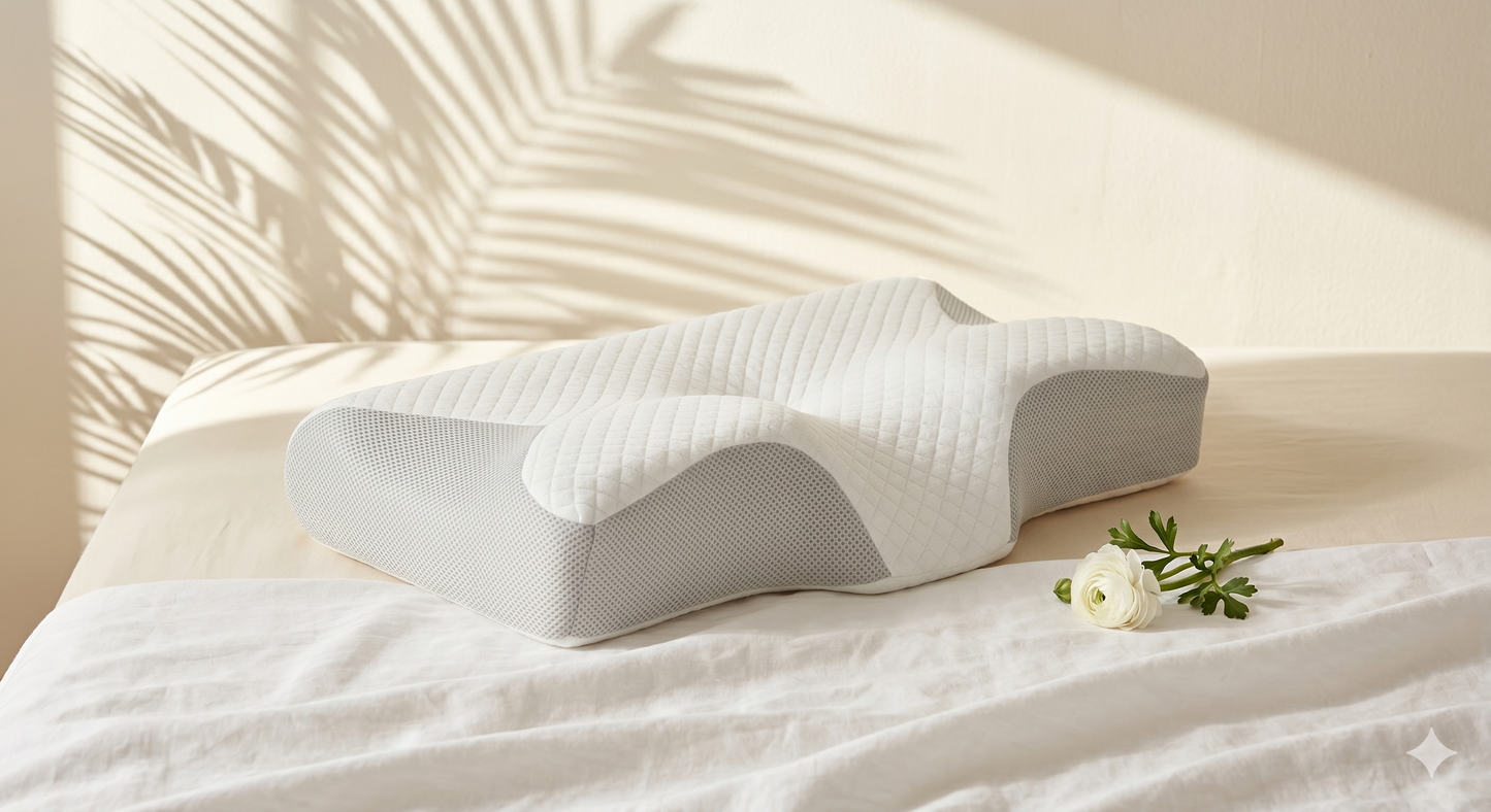 Almohada Ergonómica Cervical 2 en 1 | Espuma Viscoelástica | Adiós Contracturas | Wellness Brands