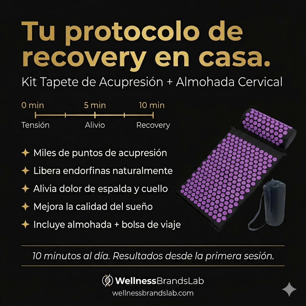 Kit Tapete Acupresión premium con Almohada 
Cervical | Recovery y Relajación Profunda | 
Bienestar Mujer España"