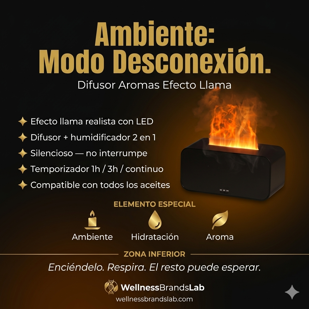 Difusor de Aroma de aire, humidificador de aceites esenciales, Mini llama, difusor de fragancia automático, humidificador para el hogar con luz LED