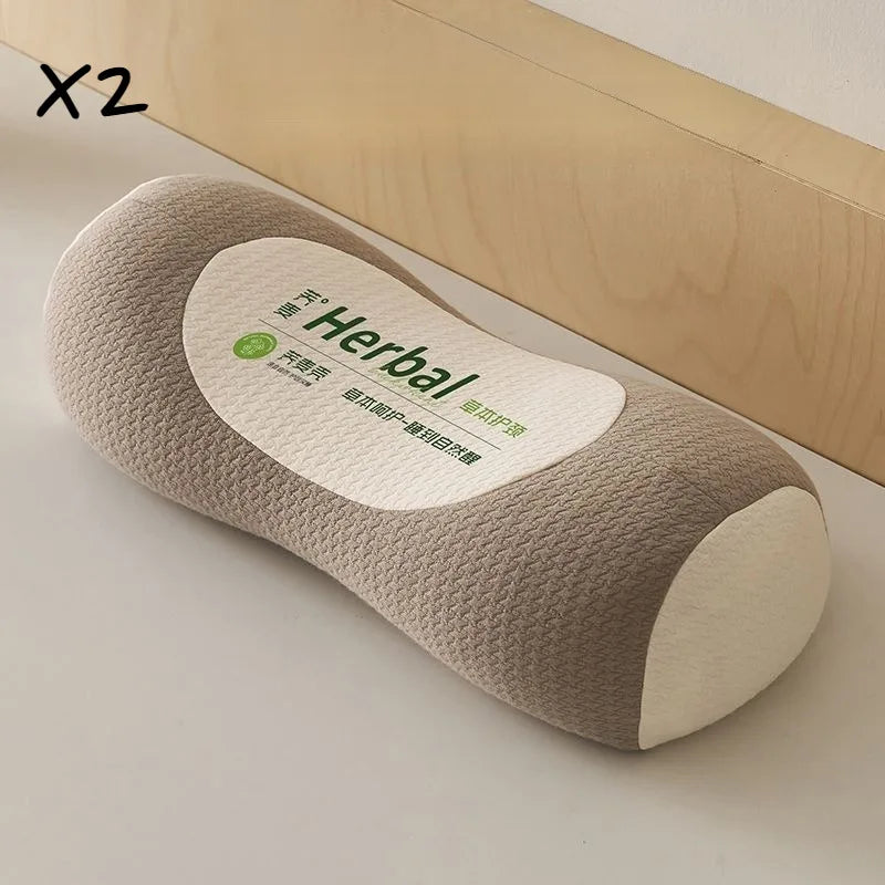Almohadas cilíndricas de trigo sarraceno transpirables, almohada correctora de tracción para la columna cervical, para alivio del dolor de cuello