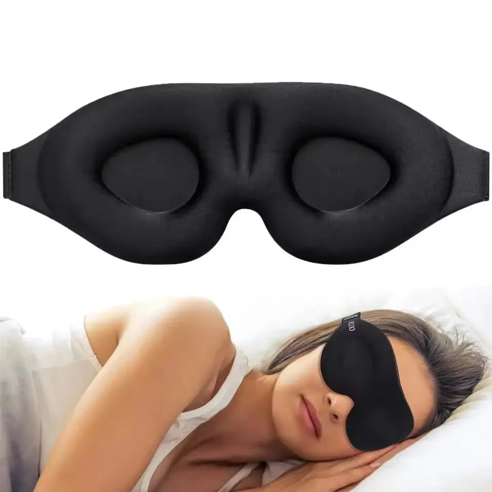 Antifaz para Dormir - Antifaz 6D Transpirable, Suave y Cómodo, Bloquea la Luz, Alivia el Insomnio, Correa Ajustable