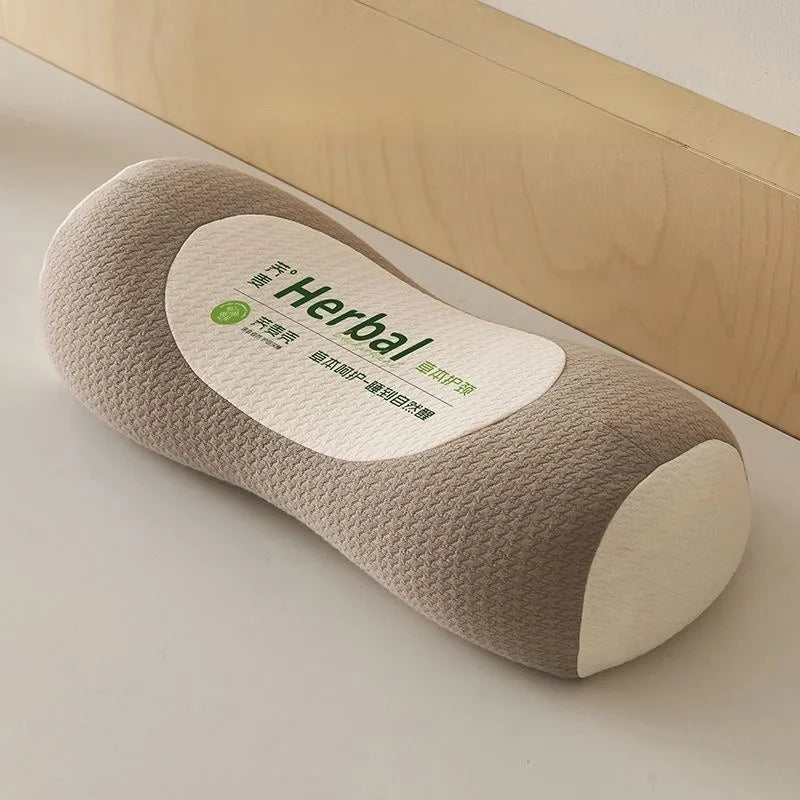 Almohadas cilíndricas de trigo sarraceno transpirables, almohada correctora de tracción para la columna cervical, para alivio del dolor de cuello