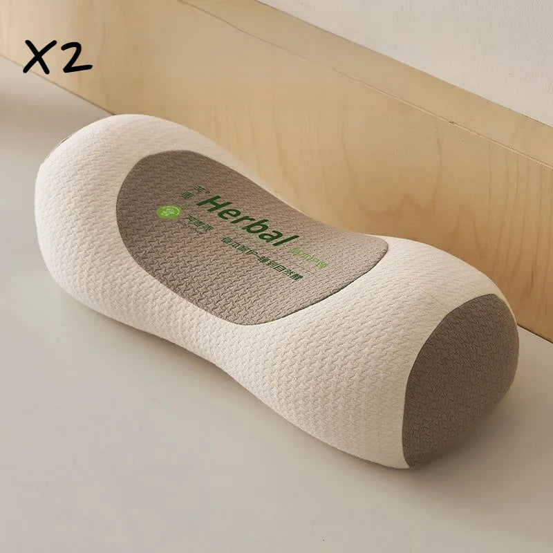 Almohadas cilíndricas de trigo sarraceno transpirables, almohada correctora de tracción para la columna cervical, para alivio del dolor de cuello