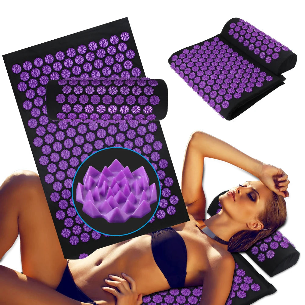 Kit Tapete Acupresión premium con Almohada 
Cervical | Recovery y Relajación Profunda | 
Bienestar Mujer España"