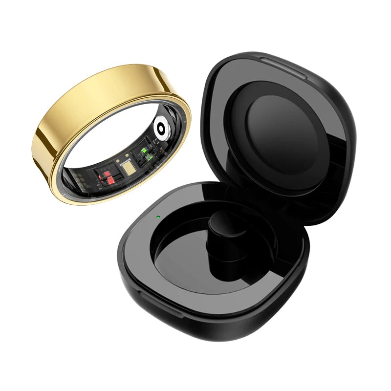 Anillo Inteligente de Salud | Monitor de Sueño, Frecuencia Cardíaca y SpO2 | Smart Ring Premium para Mujer y Hombre | Waterproof IP68
