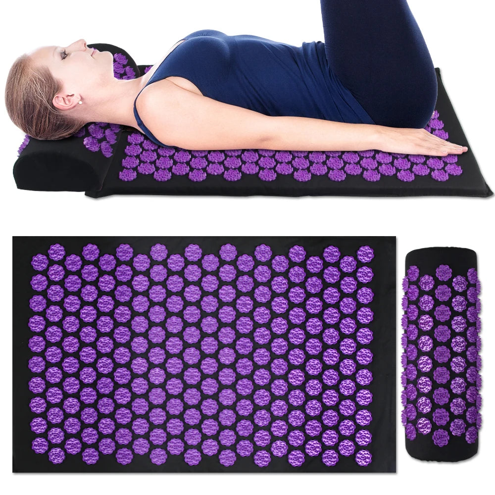 Kit Tapete Acupresión premium con Almohada 
Cervical | Recovery y Relajación Profunda | 
Bienestar Mujer España"