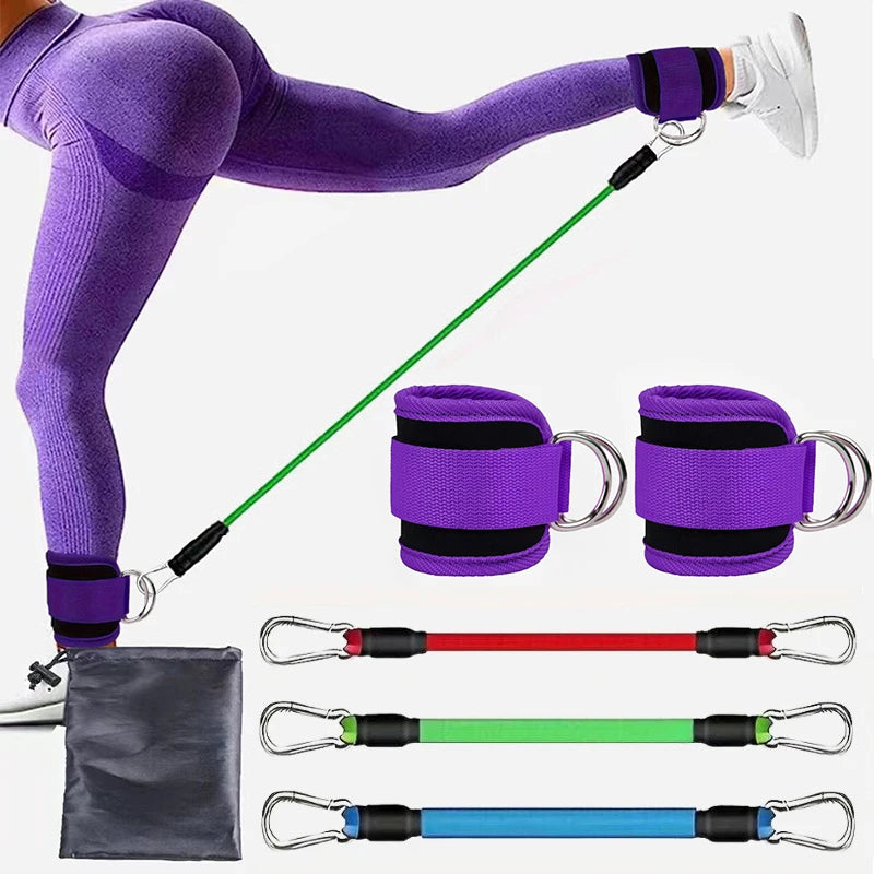 Conjunto de bandas de resistencia, equipos de ejercicio de entrenamiento, correas de tobillo, bandas elásticas de Fitness para Yoga, gimnasio en casa, deporte para hombre y mujer