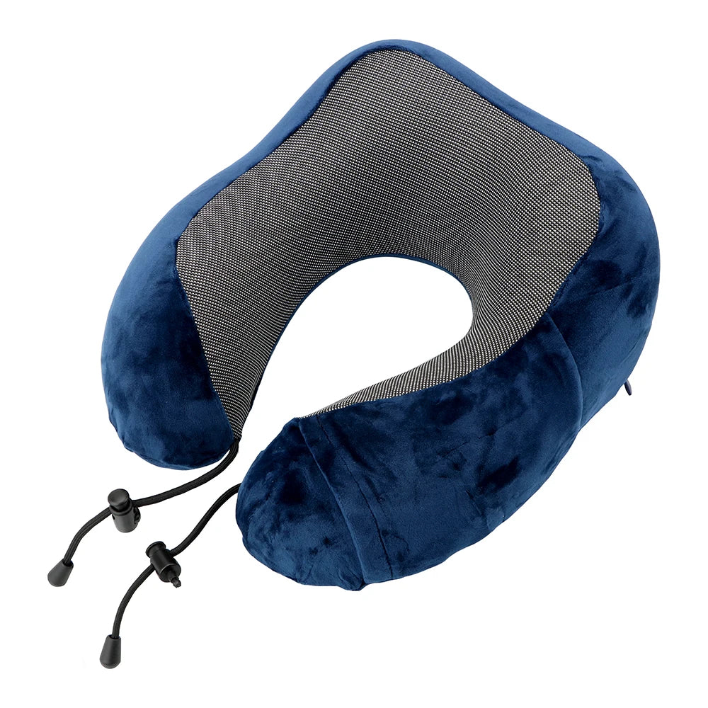 Almohada de viaje suave en forma de U, almohada de viaje para el cuidado de la salud, espuma viscoelástica para el cuello, almohada Cervical para avión, cojín para el cuello