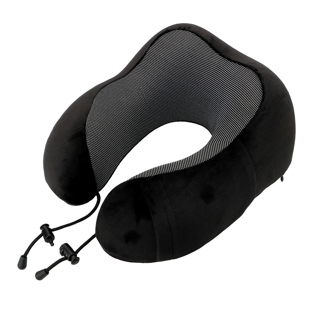 Almohada de viaje suave en forma de U, almohada de viaje para el cuidado de la salud, espuma viscoelástica para el cuello, almohada Cervical para avión, cojín para el cuello