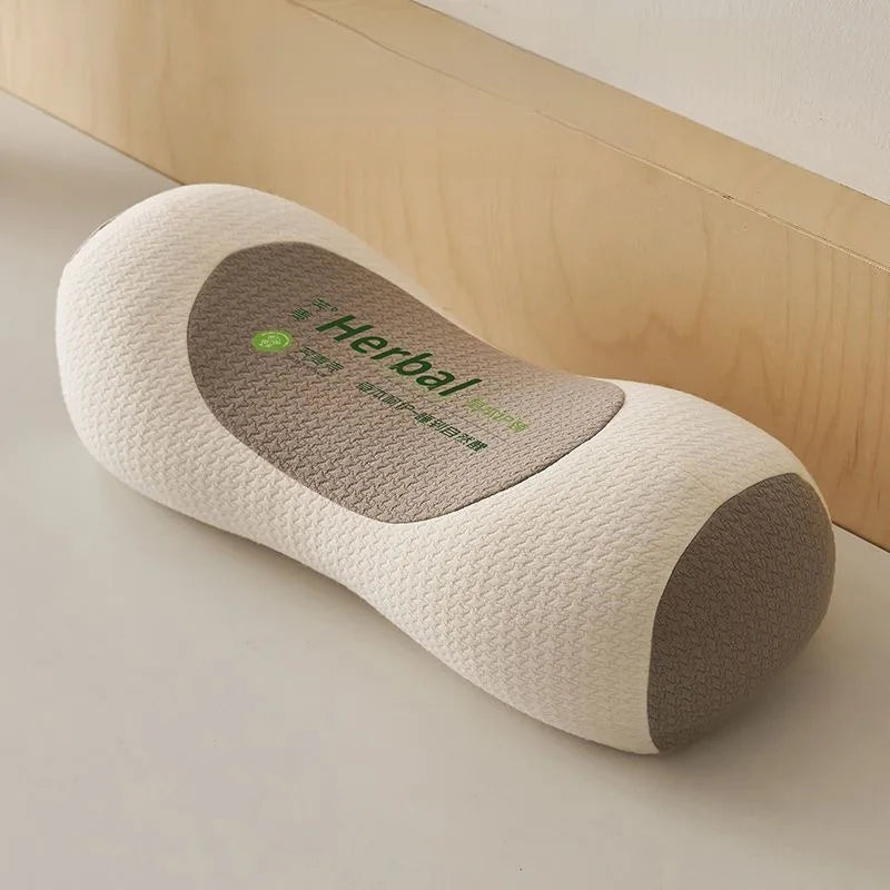 Almohadas cilíndricas de trigo sarraceno transpirables, almohada correctora de tracción para la columna cervical, para alivio del dolor de cuello