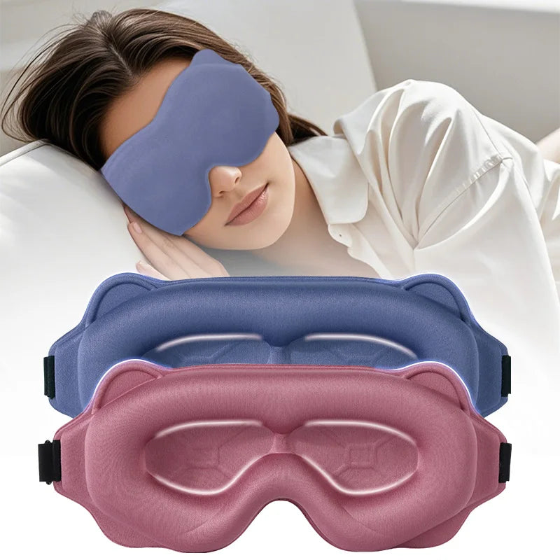 Antifaz para Dormir - Antifaz 6D Transpirable, Suave y Cómodo, Bloquea la Luz, Alivia el Insomnio, Correa Ajustable